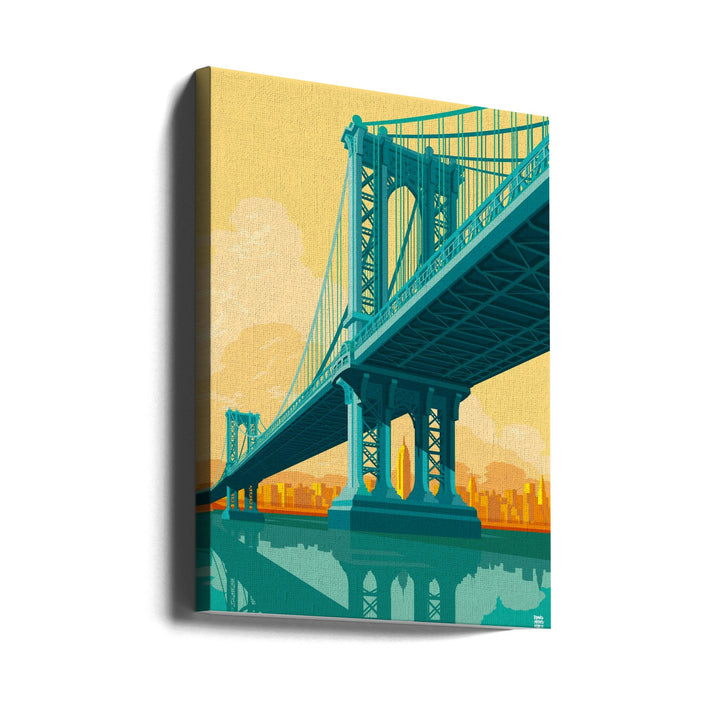 New York Manhattan Bridge - Stretched Canvas, Poster or Fine Art Print I Heart Wall Art