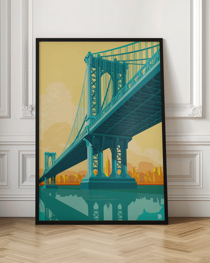 New York Manhattan Bridge - Stretched Canvas, Poster or Fine Art Print I Heart Wall Art
