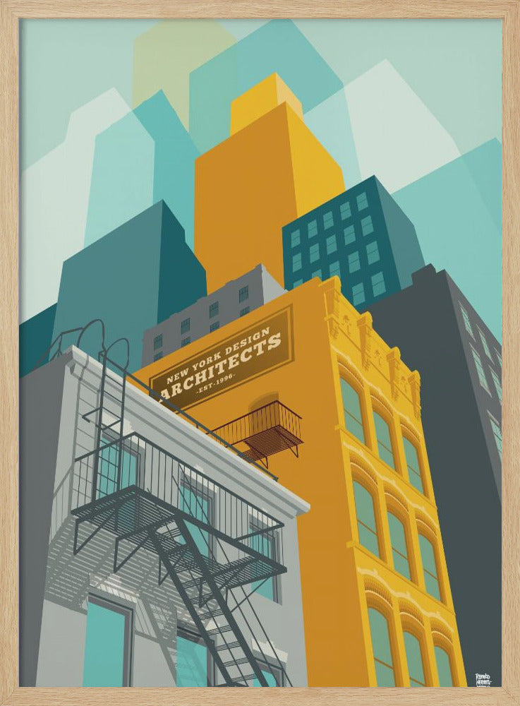 New York Tribeca - Stretched Canvas, Poster or Fine Art Print I Heart Wall Art