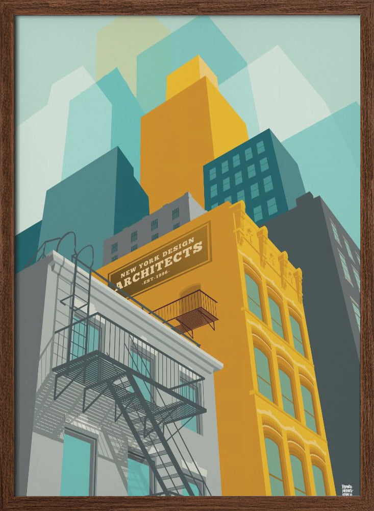 New York Tribeca - Stretched Canvas, Poster or Fine Art Print I Heart Wall Art