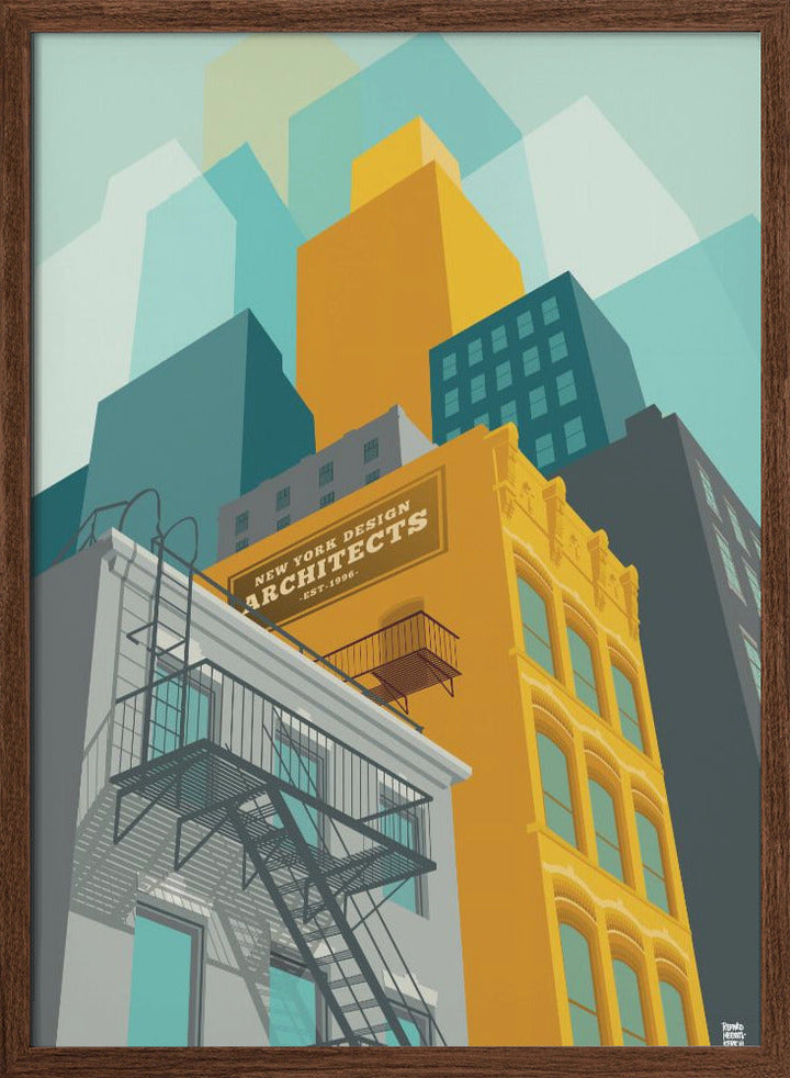 New York Tribeca - Stretched Canvas, Poster or Fine Art Print I Heart Wall Art