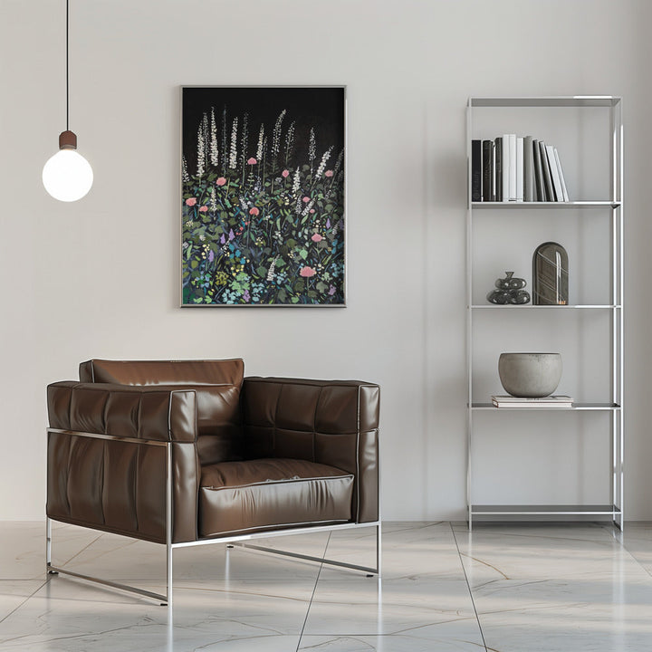 Night Garden - Stretched Canvas, Poster or Fine Art Print I Heart Wall Art