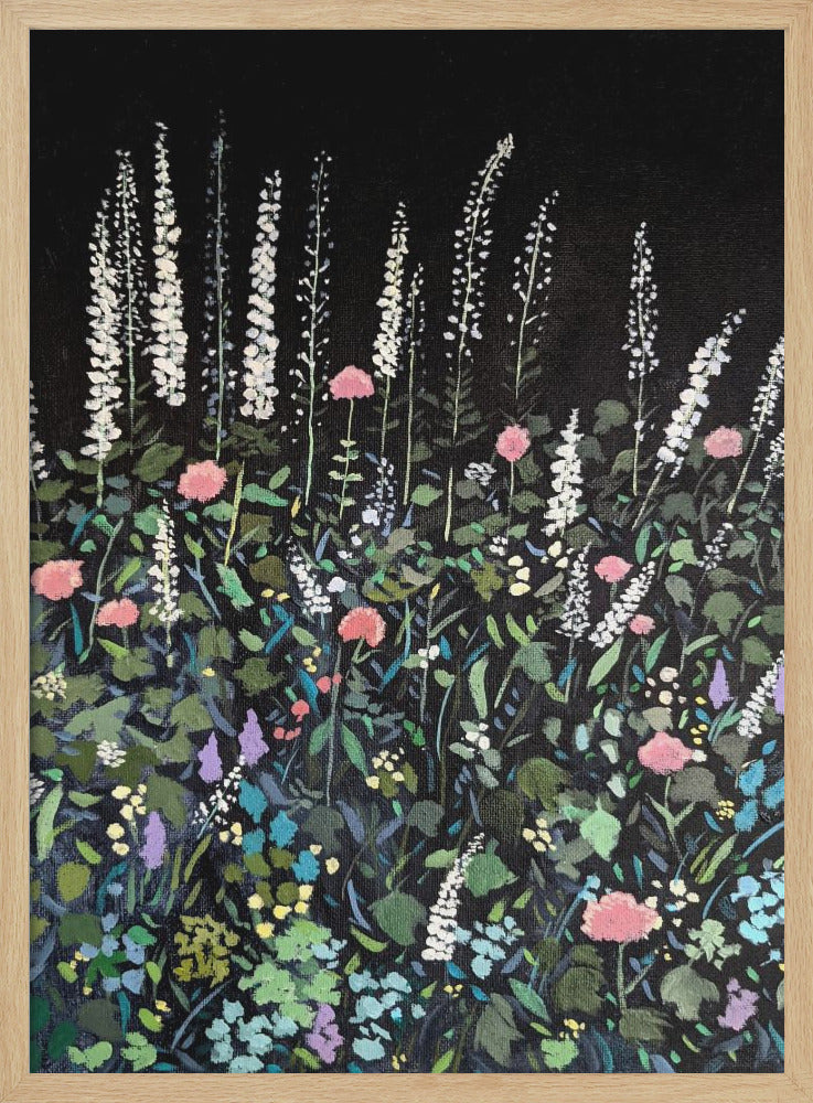 Night Garden - Stretched Canvas, Poster or Fine Art Print I Heart Wall Art