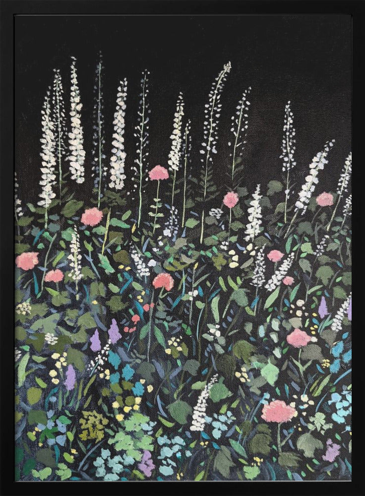 Night Garden - Stretched Canvas, Poster or Fine Art Print I Heart Wall Art