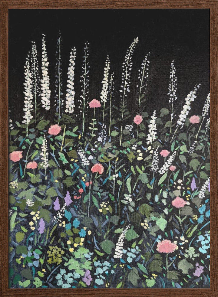 Night Garden - Stretched Canvas, Poster or Fine Art Print I Heart Wall Art