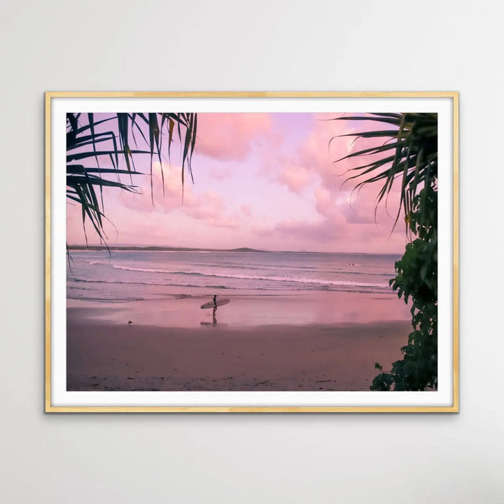 Noosa Dawn - Sunshine Coast Queensland Surfer Noosa Beach Photographic Canvas Art Print - I Heart Wall Art