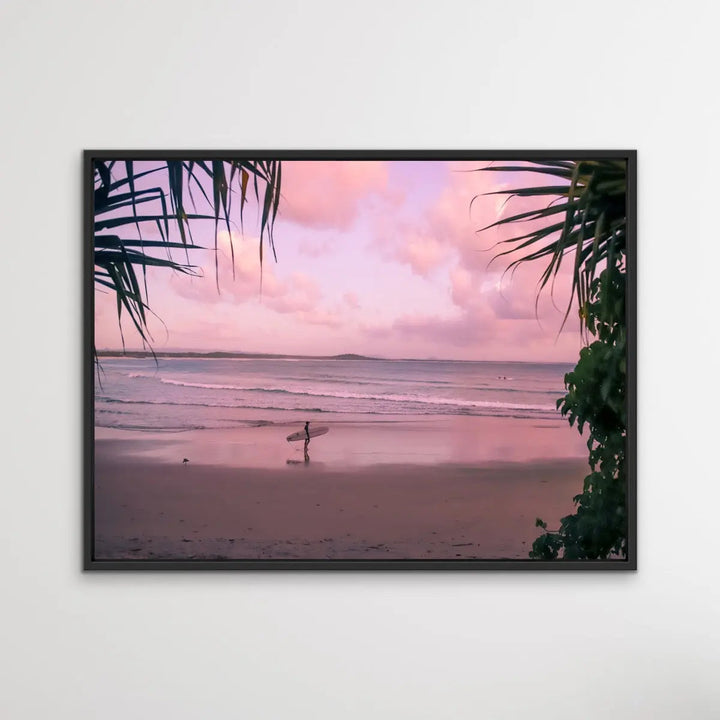 Noosa Dawn - Sunshine Coast Queensland Surfer Noosa Beach Photographic Canvas Art Print - I Heart Wall Art