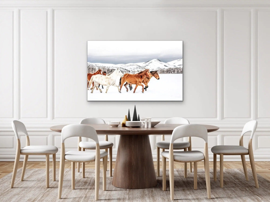Northern Horses - Icelandic Horses Stretched Canvas Print or Framed Fine Art Print I Heart Wall Art Australia