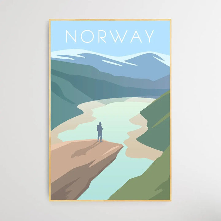 Norway - Vintage Style Travel Print - I Heart Wall Art