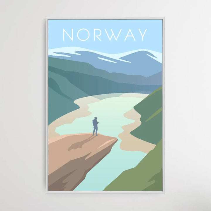 Norway - Vintage Style Travel Print - I Heart Wall Art