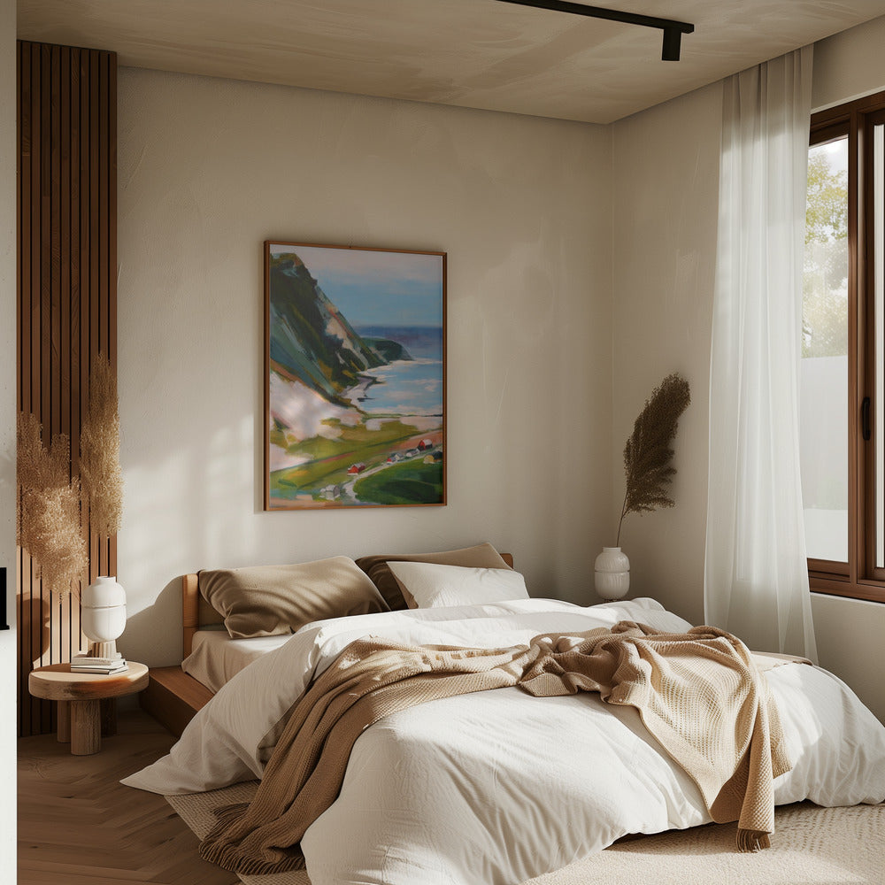 Norwegian Town - Stretched Canvas, Poster or Fine Art Print I Heart Wall Art