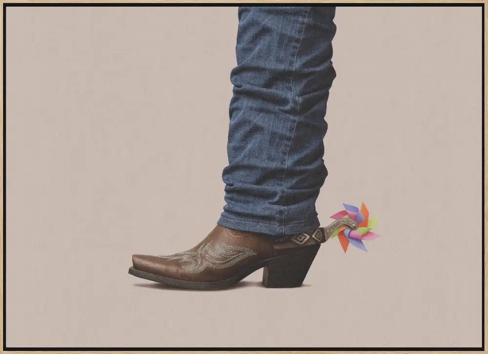 Not Serious Cowboy - Stretched Canvas, Poster or Fine Art Print I Heart Wall Art
