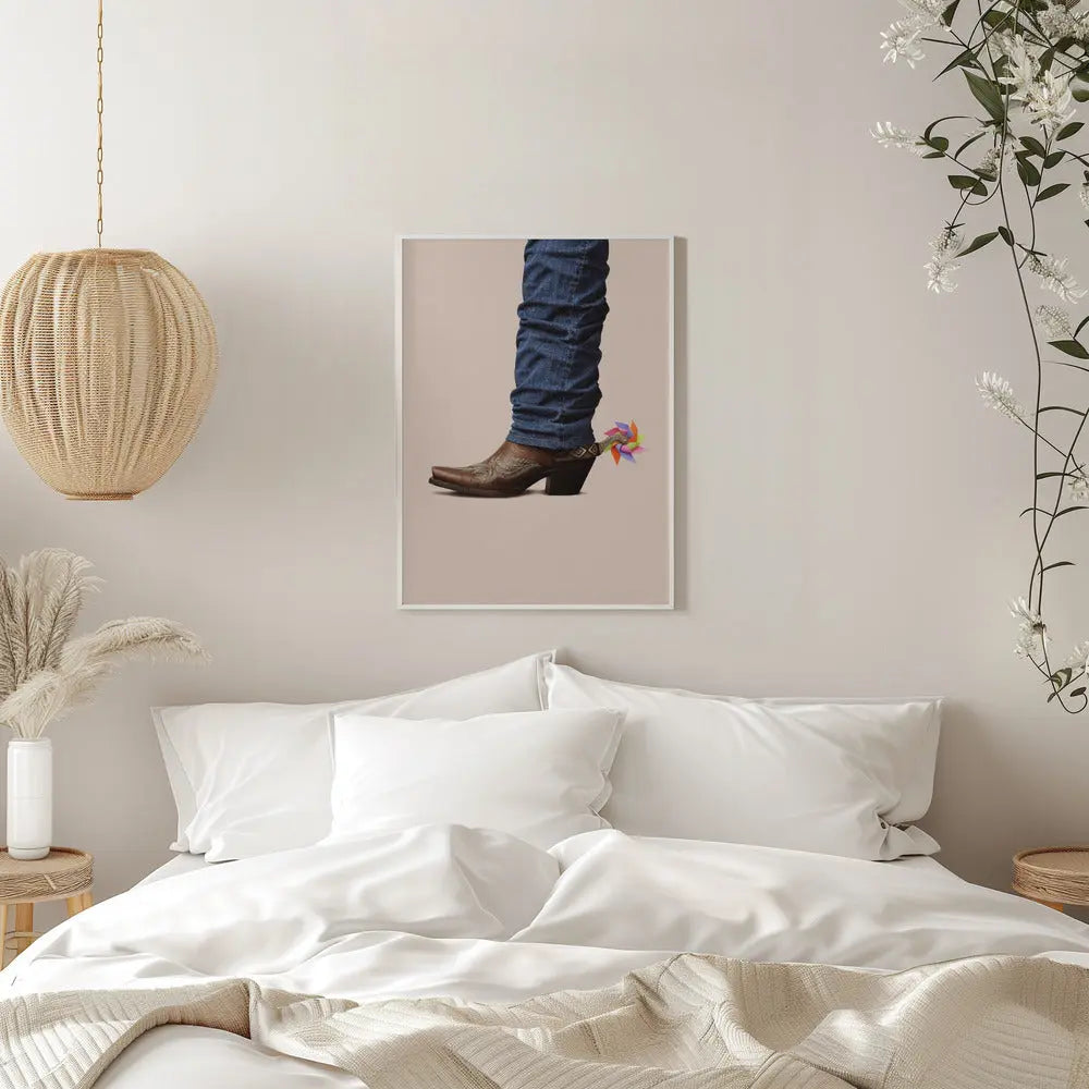 Not Serious Cowboy - Stretched Canvas, Poster or Fine Art Print I Heart Wall Art
