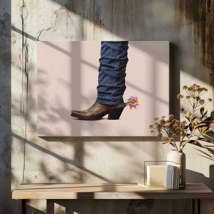Not Serious Cowboy - Stretched Canvas, Poster or Fine Art Print I Heart Wall Art