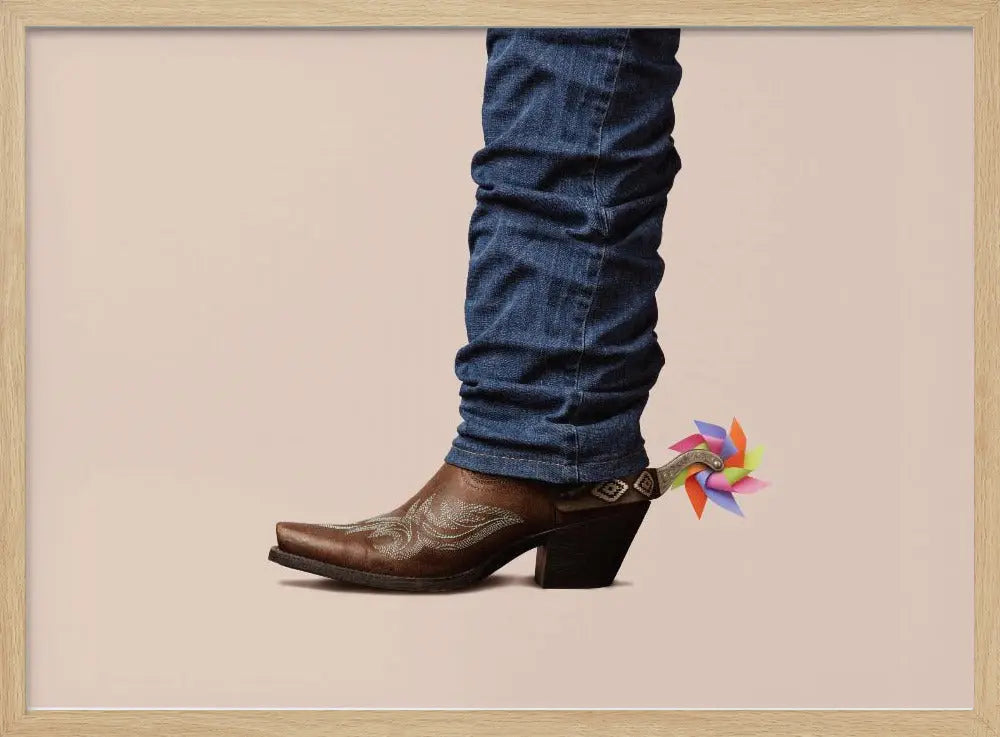 Not Serious Cowboy - Stretched Canvas, Poster or Fine Art Print I Heart Wall Art