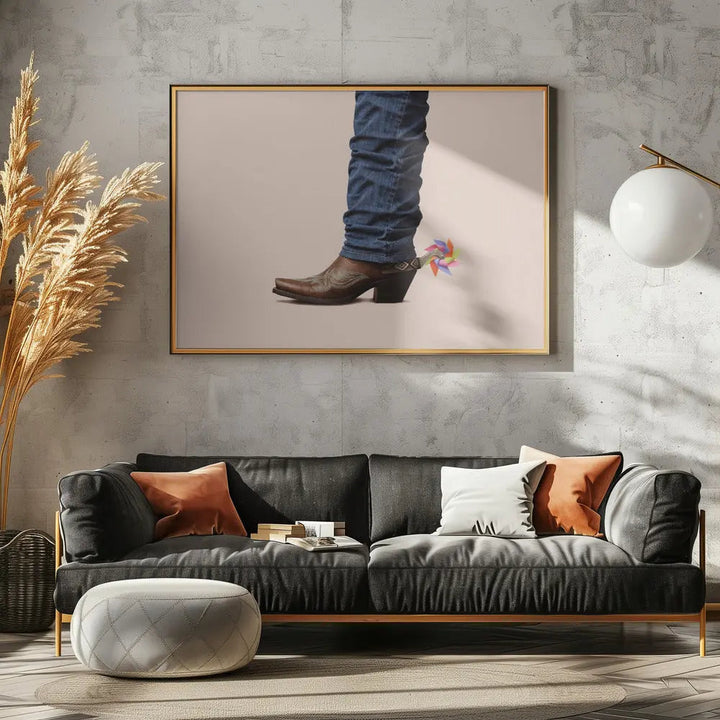 Not Serious Cowboy - Stretched Canvas, Poster or Fine Art Print I Heart Wall Art