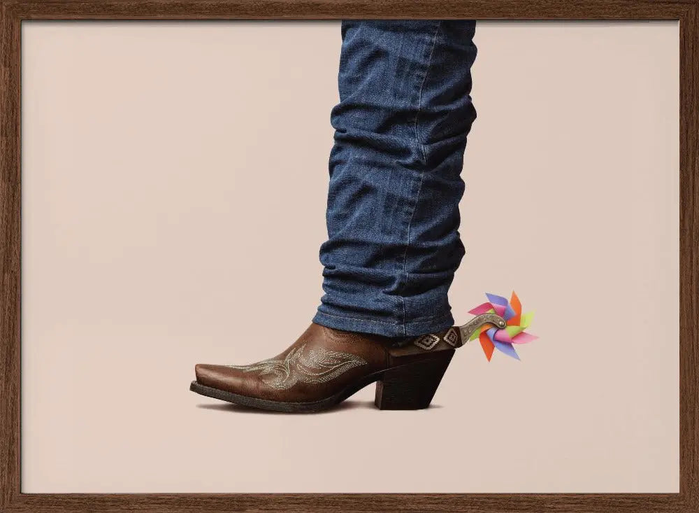 Not Serious Cowboy - Stretched Canvas, Poster or Fine Art Print I Heart Wall Art