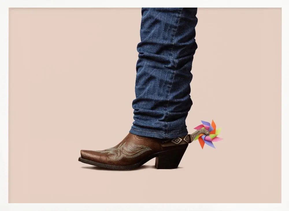 Not Serious Cowboy - Stretched Canvas, Poster or Fine Art Print I Heart Wall Art