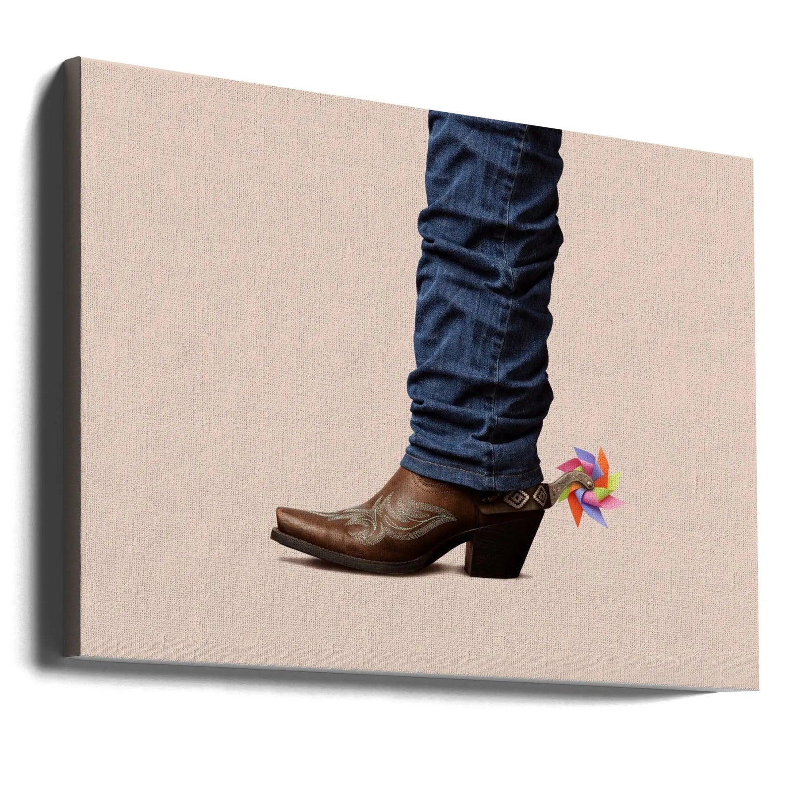 Not Serious Cowboy - Stretched Canvas, Poster or Fine Art Print I Heart Wall Art