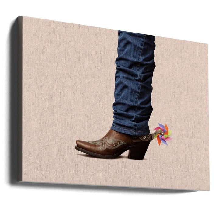 Not Serious Cowboy - Stretched Canvas, Poster or Fine Art Print I Heart Wall Art