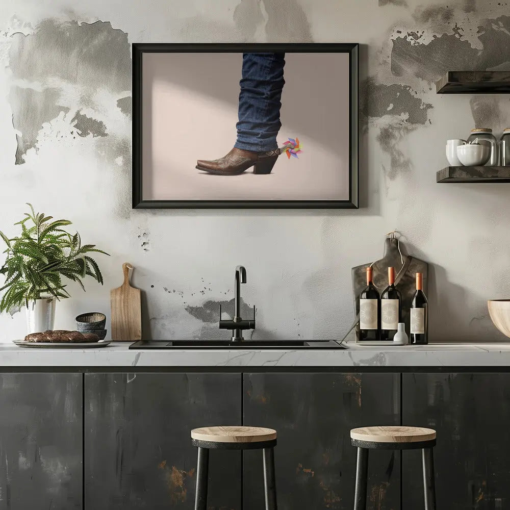 Not Serious Cowboy - Stretched Canvas, Poster or Fine Art Print I Heart Wall Art