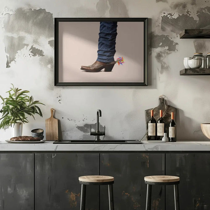 Not Serious Cowboy - Stretched Canvas, Poster or Fine Art Print I Heart Wall Art