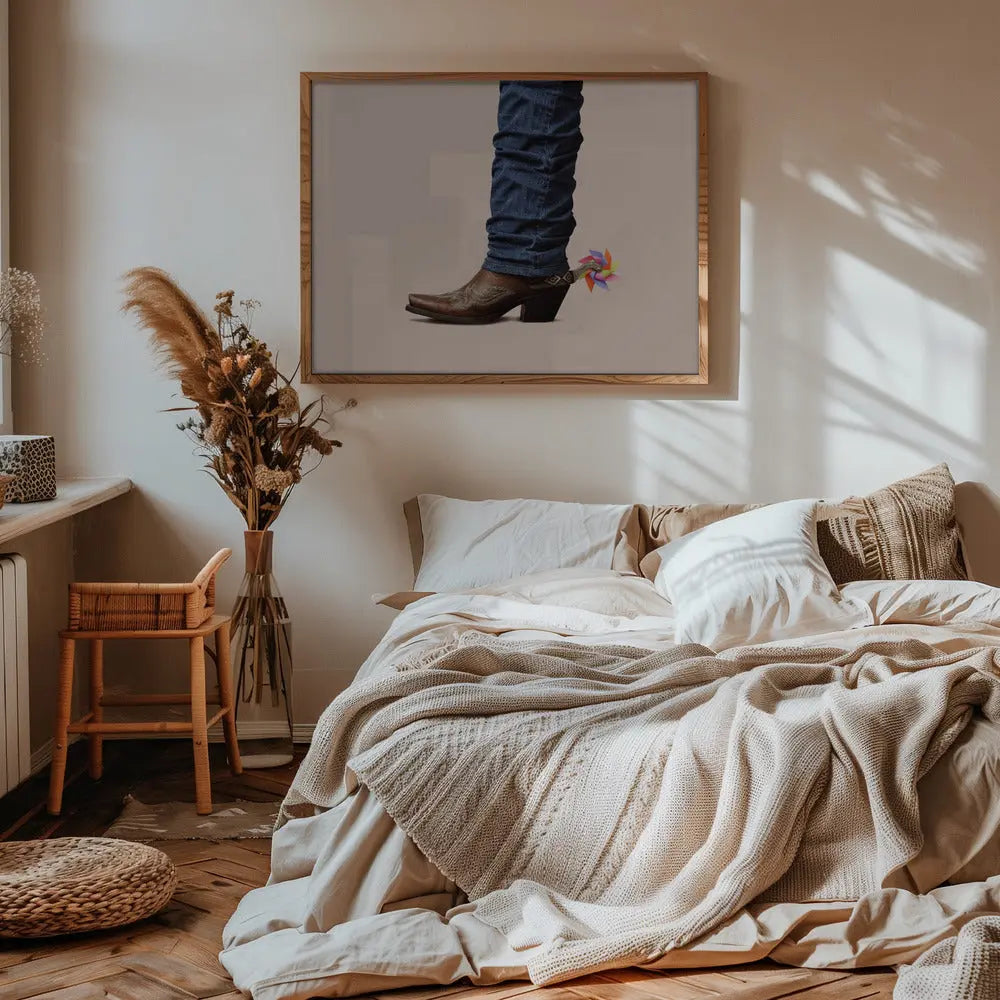 Not Serious Cowboy - Stretched Canvas, Poster or Fine Art Print I Heart Wall Art