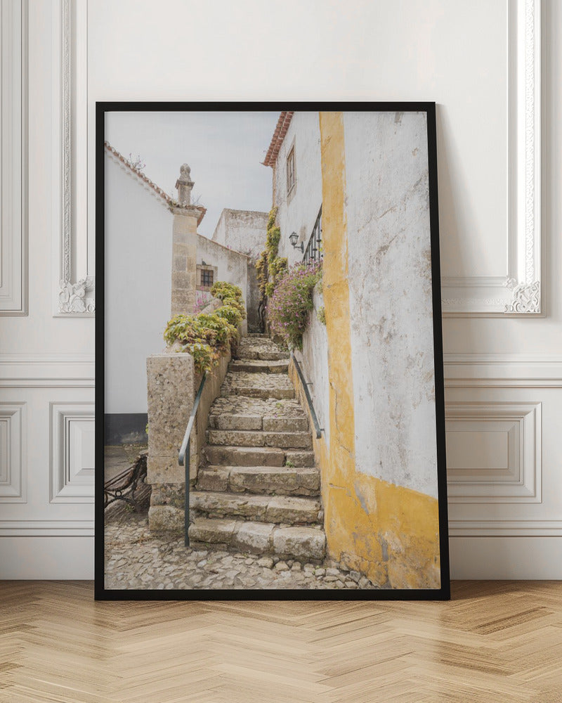 Obidos Stairs - Stretched Canvas, Poster or Fine Art Print I Heart Wall Art