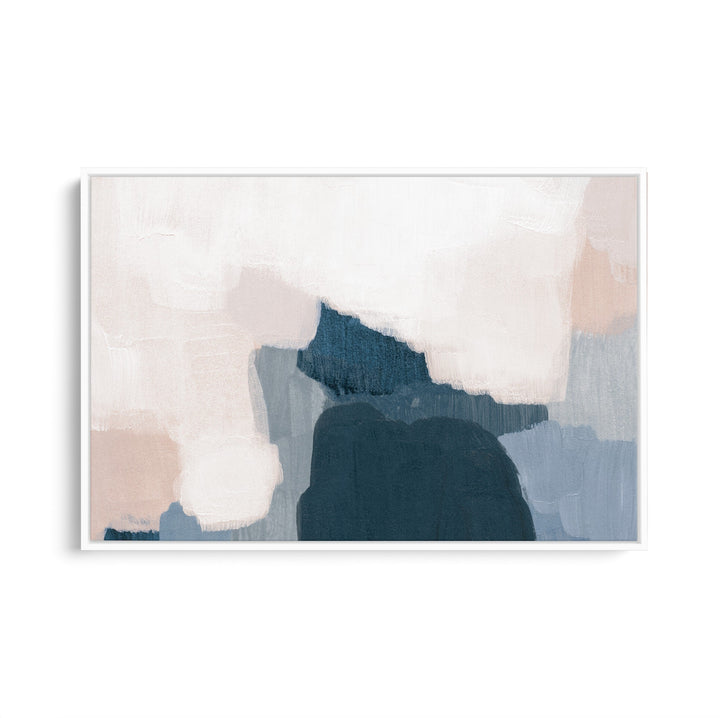 Oblivion- Scandi Style Pink Blue Abstract Painting As Art or Canvas Print - I Heart Wall Art