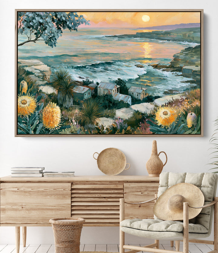Ocean Rush by IHeartStudio - Australian Contemporary Coastal Landscape Canvas Print