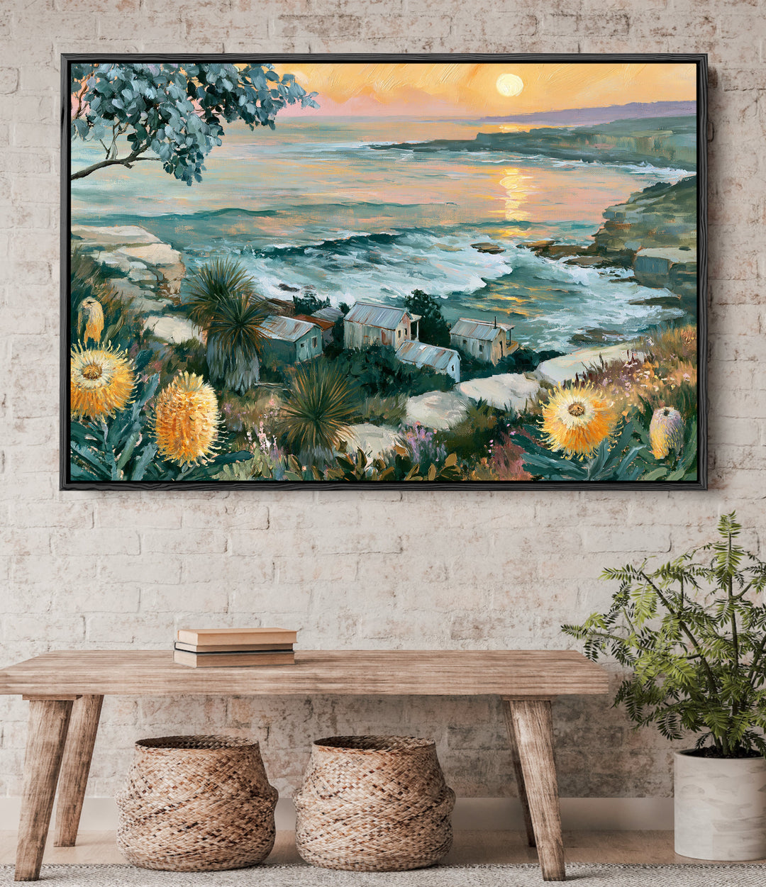 Ocean Rush by IHeartStudio - Australian Contemporary Coastal Landscape Canvas Print