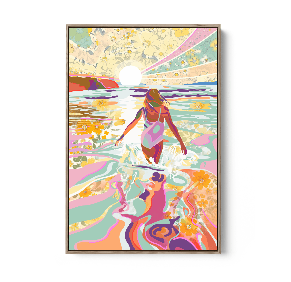 'Ocean Soul' By Unratio - Stretched Canvas Print or Framed Fine Art Print - I Heart Wall Art - Poster Print, Canvas Print or Framed Art Print