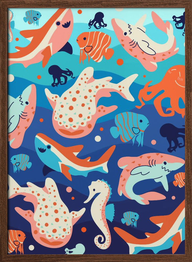Ocean Wonders - Stretched Canvas, Poster or Fine Art Print I Heart Wall Art