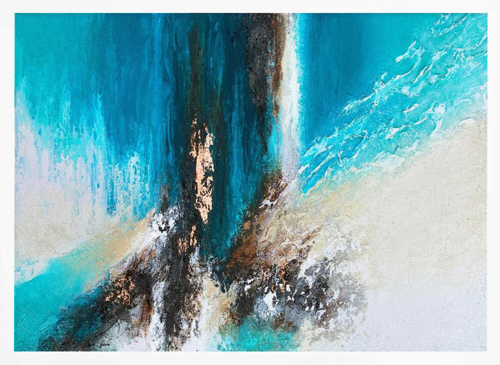 Oceanic Flow With Gold - Stretched Canvas, Poster or Fine Art Print - I Heart Wall Art - Poster Print, Canvas Print or Framed Art Print