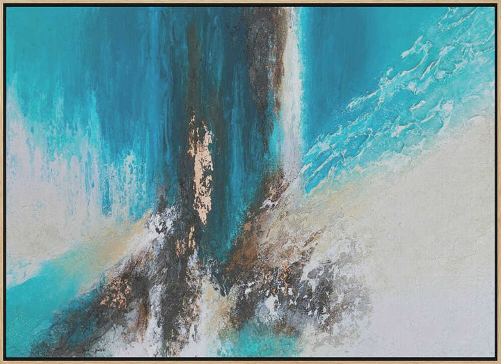 Oceanic Flow With Gold - Stretched Canvas, Poster or Fine Art Print - I Heart Wall Art - Poster Print, Canvas Print or Framed Art Print