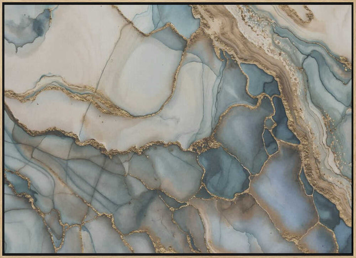 Oceanic Gold Veins - Stretched Canvas, Poster or Fine Art Print - I Heart Wall Art - Poster Print, Canvas Print or Framed Art Print