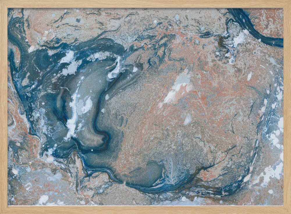 Oceanic Marble Flow - Stretched Canvas, Poster or Fine Art Print - I Heart Wall Art - Poster Print, Canvas Print or Framed Art Print