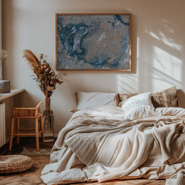 Oceanic Marble Flow - Stretched Canvas, Poster or Fine Art Print - I Heart Wall Art - Poster Print, Canvas Print or Framed Art Print