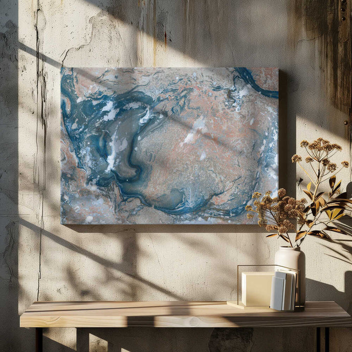 Oceanic Marble Flow - Stretched Canvas, Poster or Fine Art Print - I Heart Wall Art - Poster Print, Canvas Print or Framed Art Print