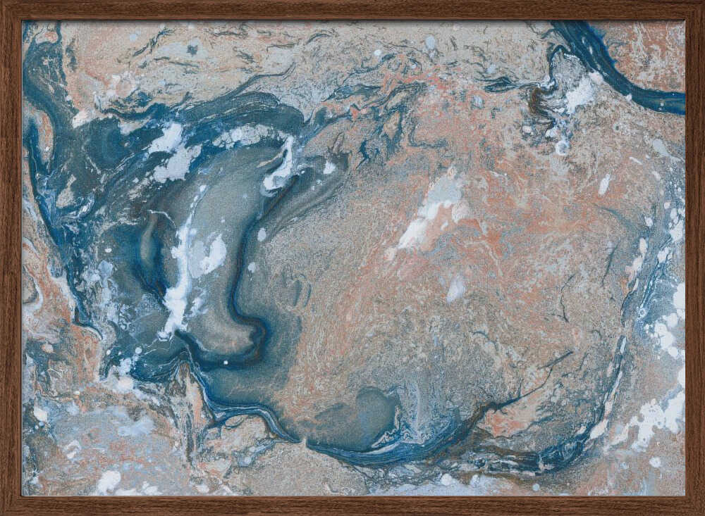 Oceanic Marble Flow - Stretched Canvas, Poster or Fine Art Print - I Heart Wall Art - Poster Print, Canvas Print or Framed Art Print