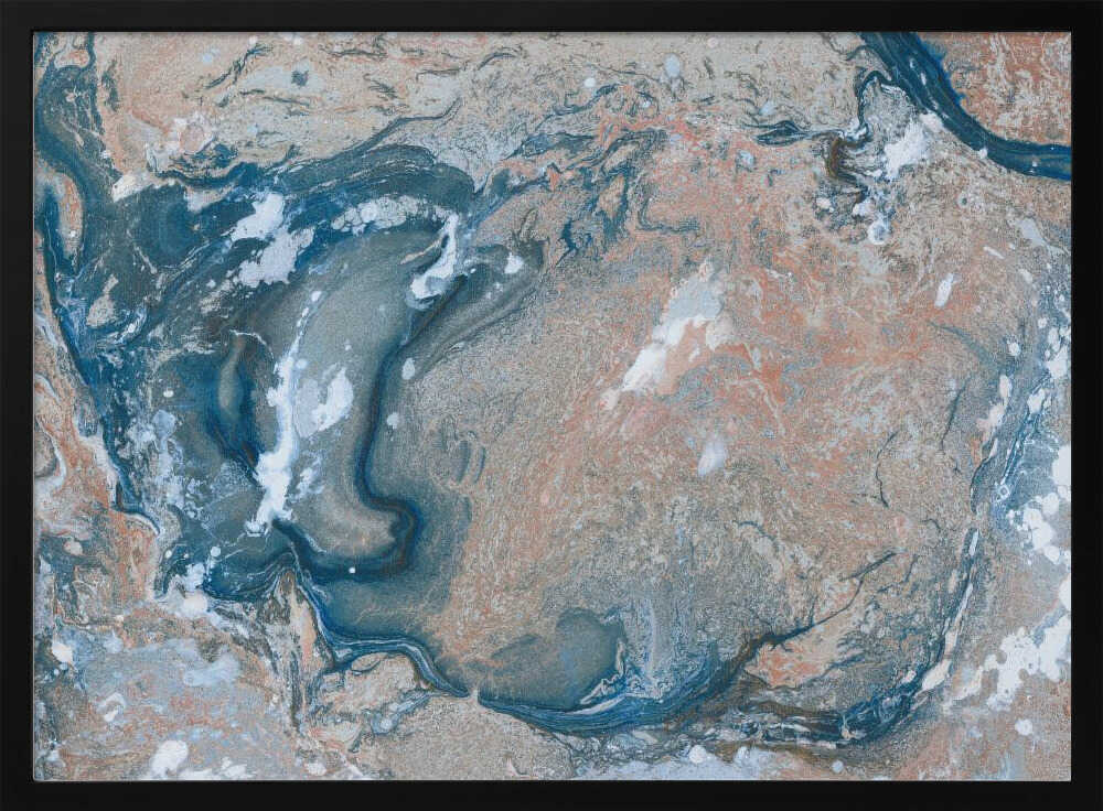 Oceanic Marble Flow - Stretched Canvas, Poster or Fine Art Print - I Heart Wall Art - Poster Print, Canvas Print or Framed Art Print