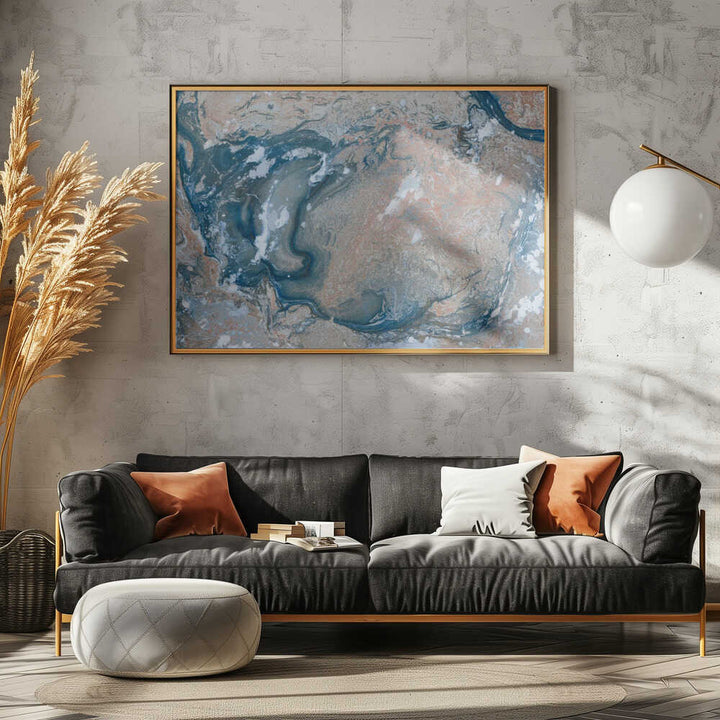 Oceanic Marble Flow - Stretched Canvas, Poster or Fine Art Print - I Heart Wall Art - Poster Print, Canvas Print or Framed Art Print
