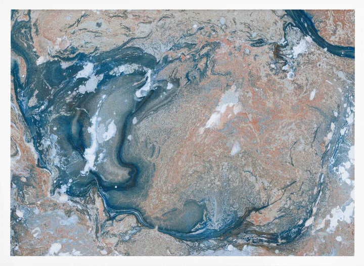 Oceanic Marble Flow - Stretched Canvas, Poster or Fine Art Print - I Heart Wall Art - Poster Print, Canvas Print or Framed Art Print