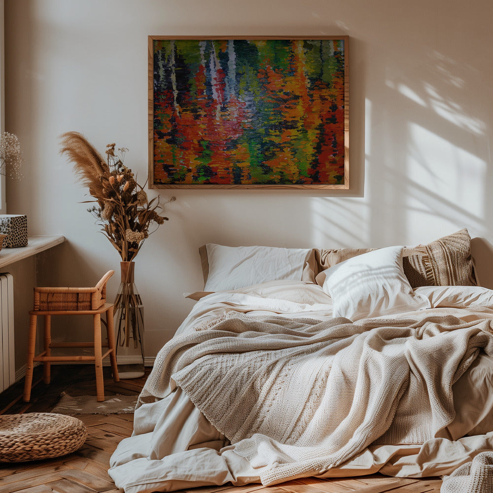 October Reflections - Stretched Canvas, Poster or Fine Art Print I Heart Wall Art