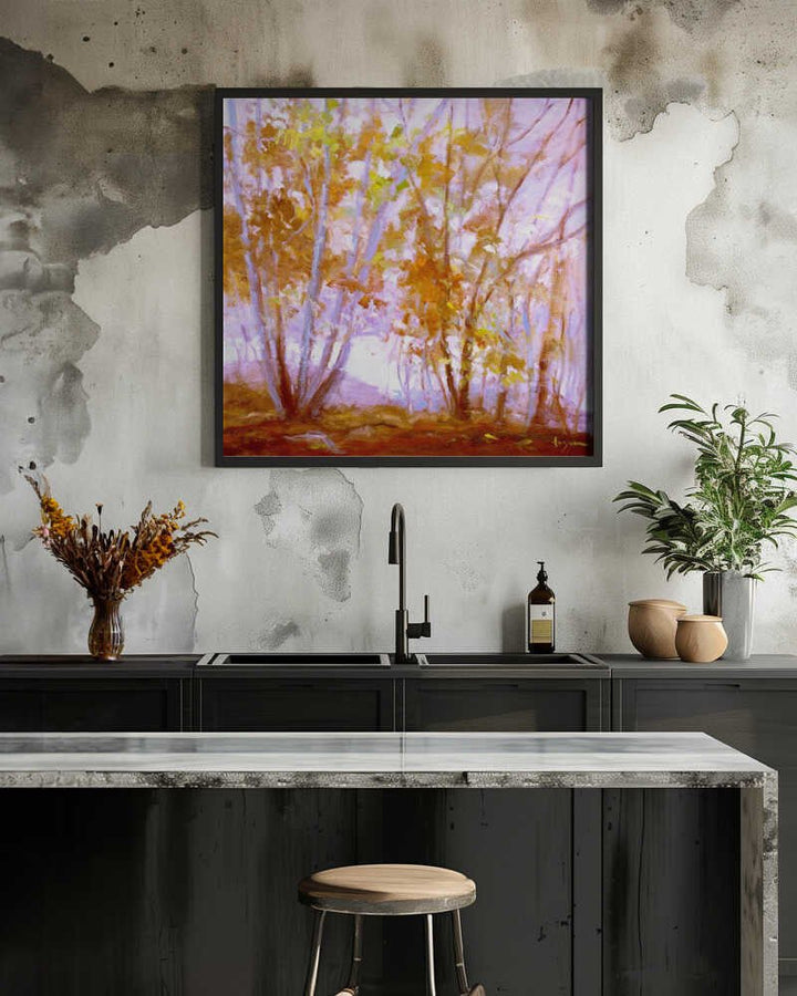 Octobers Song - Square Stretched Canvas, Poster or Fine Art Print - I Heart Wall Art - Poster Print, Canvas Print or Framed Art Print