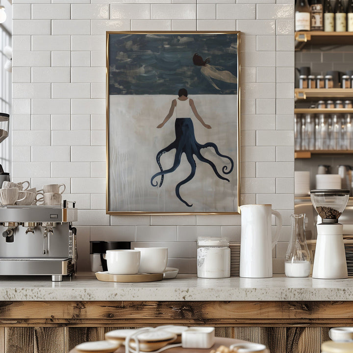 Octopus Maid - Stretched Canvas, Poster or Fine Art Print I Heart Wall Art