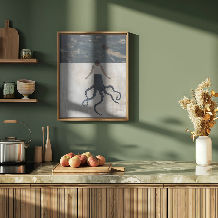 Octopus Maid - Stretched Canvas, Poster or Fine Art Print I Heart Wall Art