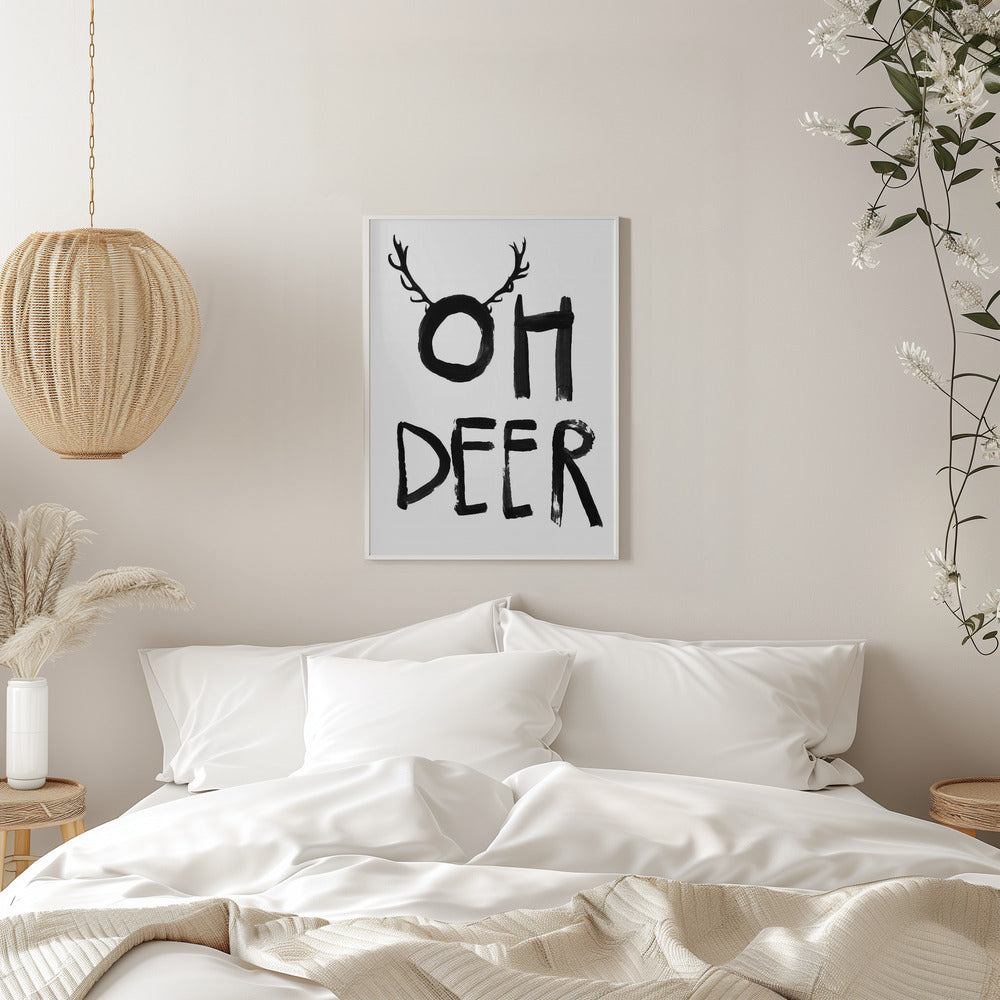 Oh Deer - Stretched Canvas, Poster or Fine Art Print I Heart Wall Art