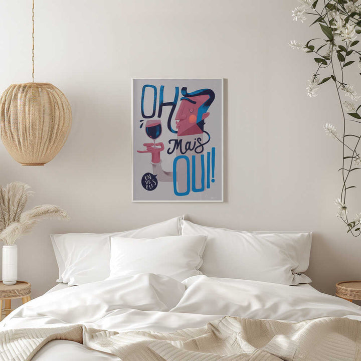 Oh Mais Oui! - Stretched Canvas, Poster or Fine Art Print - I Heart Wall Art - Poster Print, Canvas Print or Framed Art Print