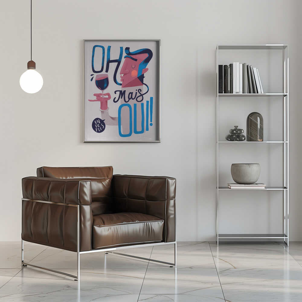 Oh Mais Oui! - Stretched Canvas, Poster or Fine Art Print - I Heart Wall Art - Poster Print, Canvas Print or Framed Art Print